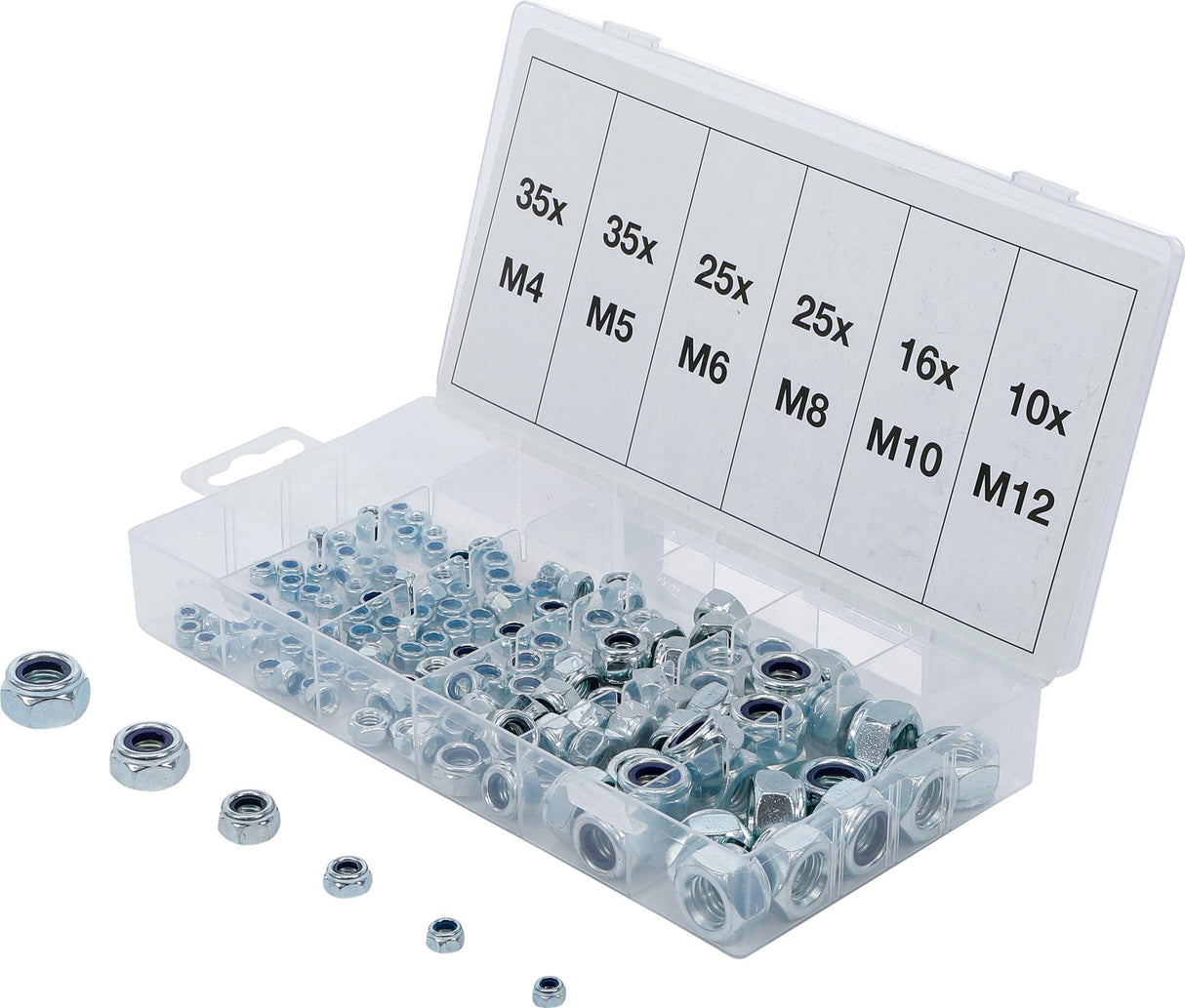 HEXAGON NUT ASSORTMENT | SELF-LOCKING | 146 PCS. (8135)