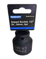 IMPACT SOCKET HEX | 12.5 MM (1/2") | 34 MM (S12-34)