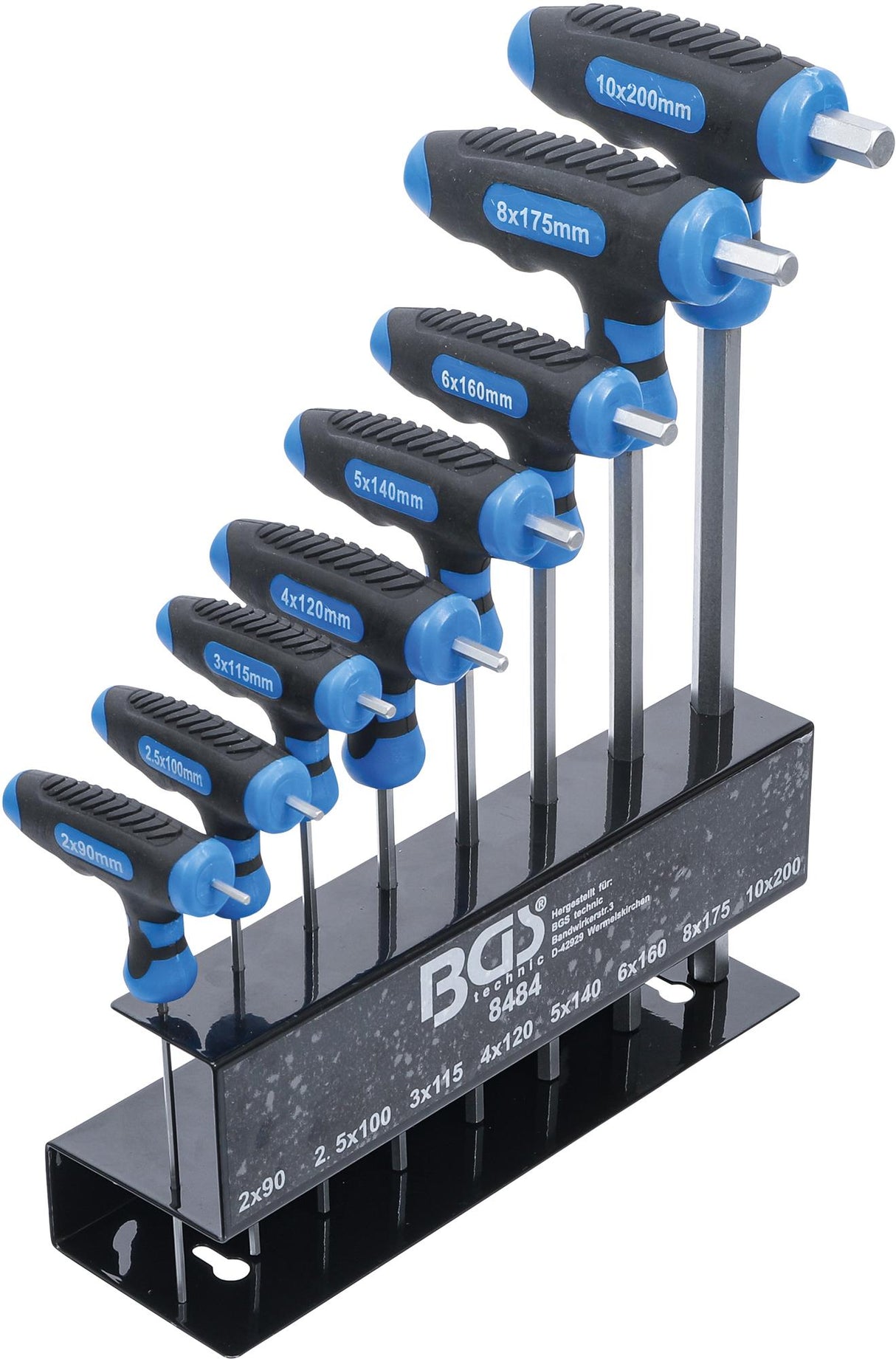 L-TYPE WRENCH SET | INTERNAL HEXAGON 2 - 10 MM | 8 PCS. (8484)