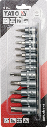 SOCKET BIT SET TORX 12PCS (YT-04331)