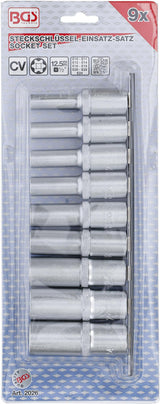 SOCKET SET, E-TYPE, DEEP | 12.5 MM (1/2") DRIVE | E10 - E24 | 9 PCS. (2026)