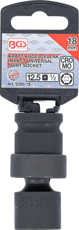 IMPACT BALL JOINT SOCKET | 12.5 MM (1/2") DRIVE | 18 MM (5200-18)
