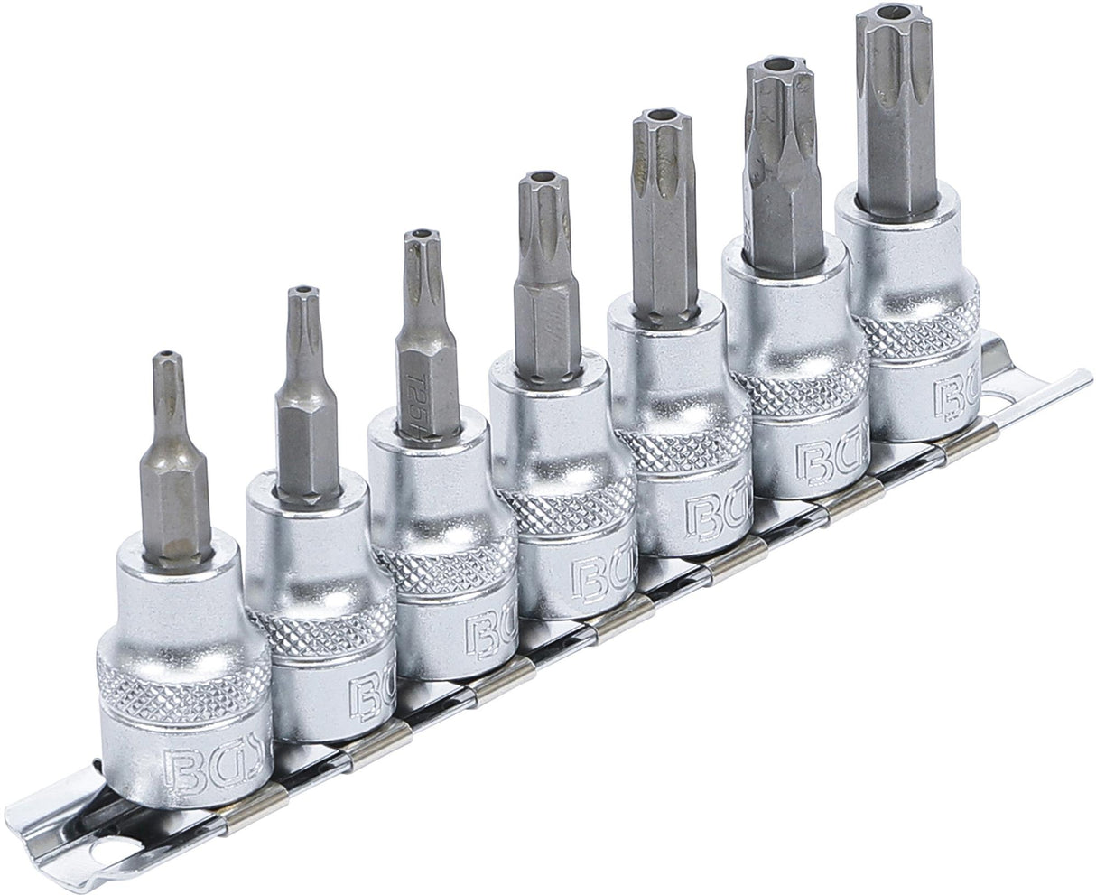 BIT SOCKET SET | 10 MM (3/8") DRIVE | T-STAR TAMPERPROOF (FOR TORX) T15 - T50 | 7 PCS. (9341)