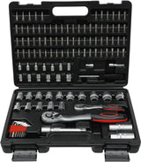 SOCKET SET SUPER LOCK | 6.3 MM (1/4") / 12.5 MM (1/2") DRIVE | 115 PCS. (15120B)