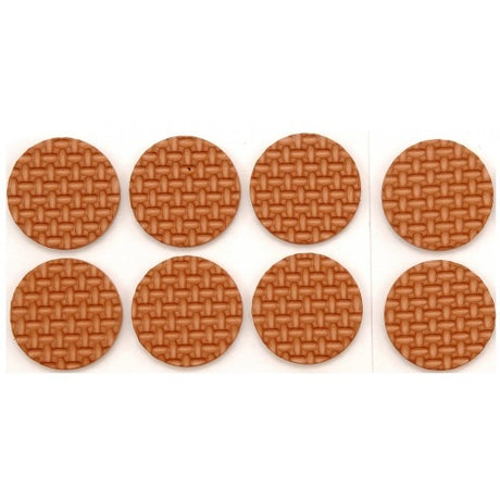 ADHESIVE PADS FOR FURNITURE BROWN 38MM | 8 PCS. (74883)