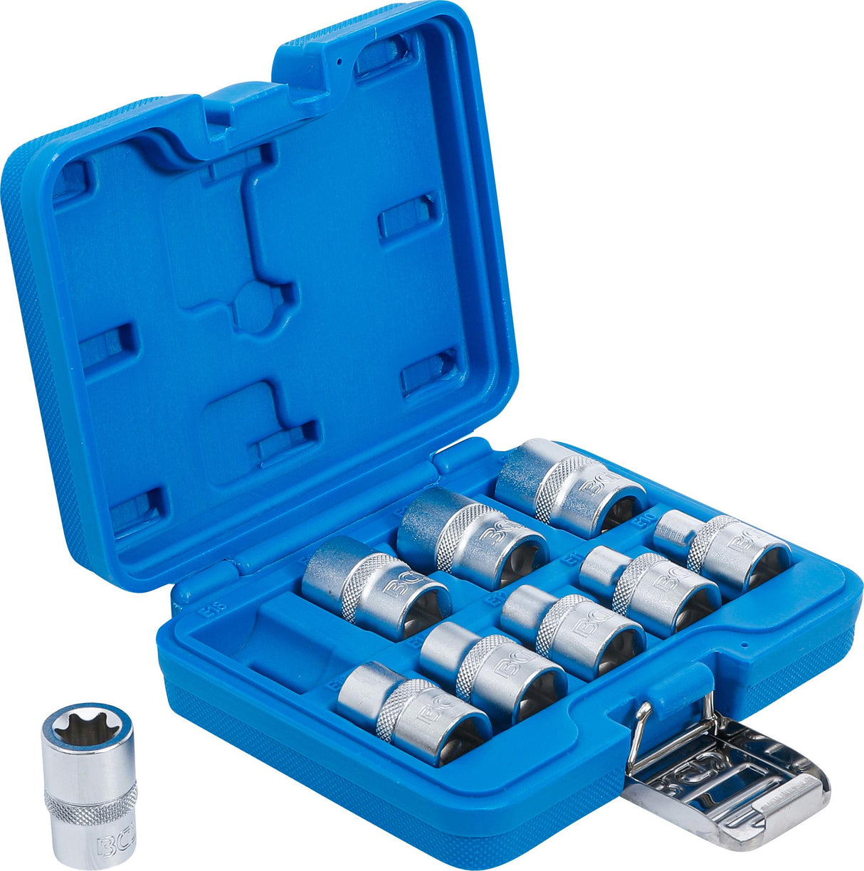 SOCKET SET, E-TYPE | 12.5 MM (1/2") DRIVE | E10 - E24 | 9 PCS. (6425)