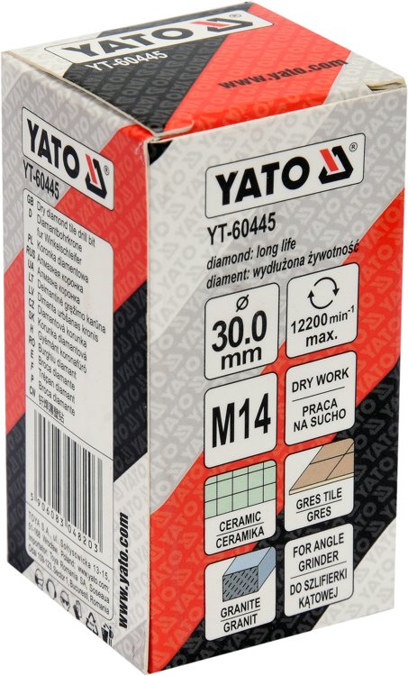DIAMOND DRILL BIT 30MM FOR ANGLE GRINDER (YT-60445)