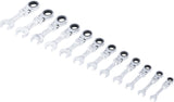 RATCHET COMBINATION WRENCH SET | EXTRA SHORT | 8 - 19 MM | 12 PCS. (30003)