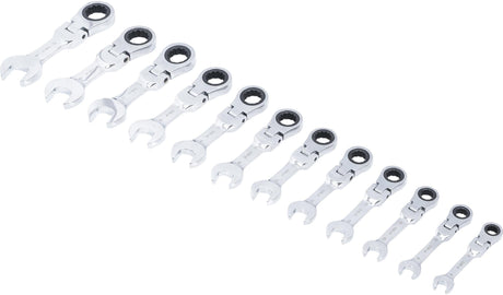 RATCHET COMBINATION WRENCH SET | EXTRA SHORT | 8 - 19 MM | 12 PCS. (30003)