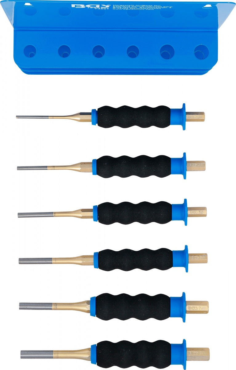 PIN PUNCH SET | WITH HAND PROTECTION | 180 MM | 3 - 8 MM | 6 PCS. (74591)