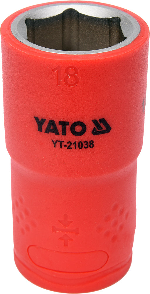 INSULATED HEXAGONAL SOCKET 18MM 1/2" VDE (YT-21038)
