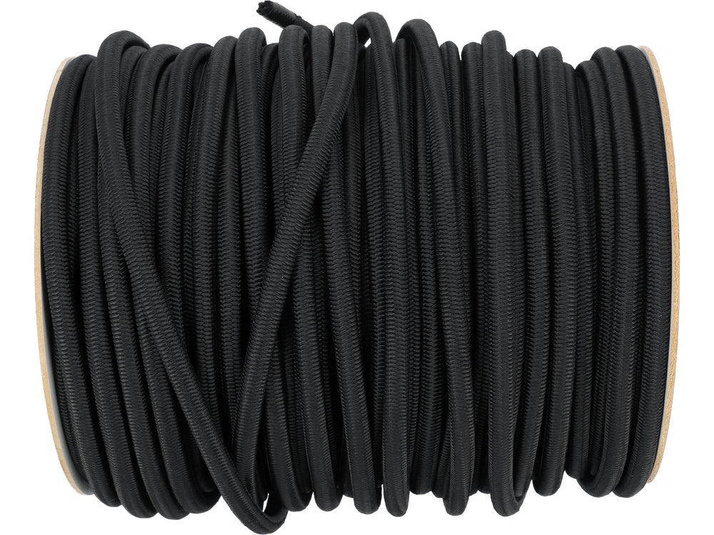 ELASTIC BRAIDED ROPE | BLACK | 12MM | 100M (69553)