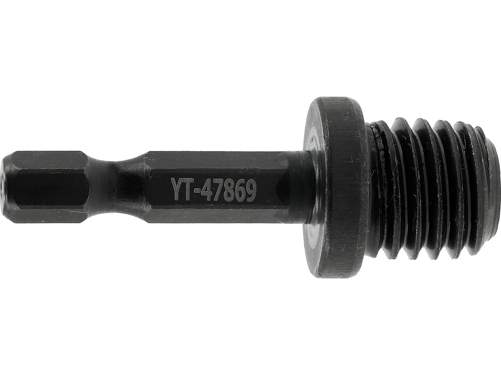 M14 THREAD ADAPTER TO HEX (1/4") 6.3 MM | 47 MM LONG (YT-47869)