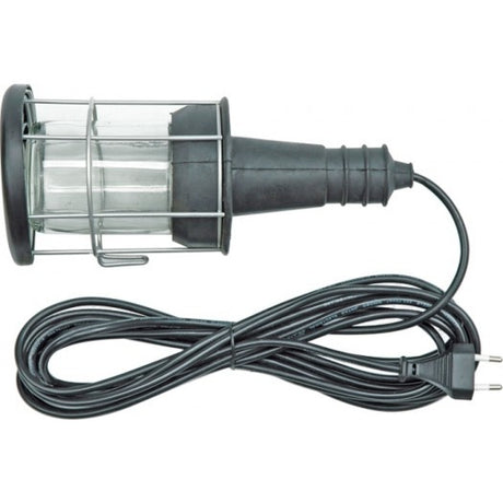 WORK LAMP "GUMMI", METAL GRILL, RUBBERIZED HOUSING, 60W 230V (82716)