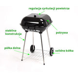 GARDEN BBQ GRILL W. A LID, 40X45CM (99580)
