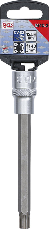 BIT SOCKET | LENGTH 140 MM | 12.5 MM (1/2") DRIVE | SPLINE (FOR RIBE) M10.3 (4179)