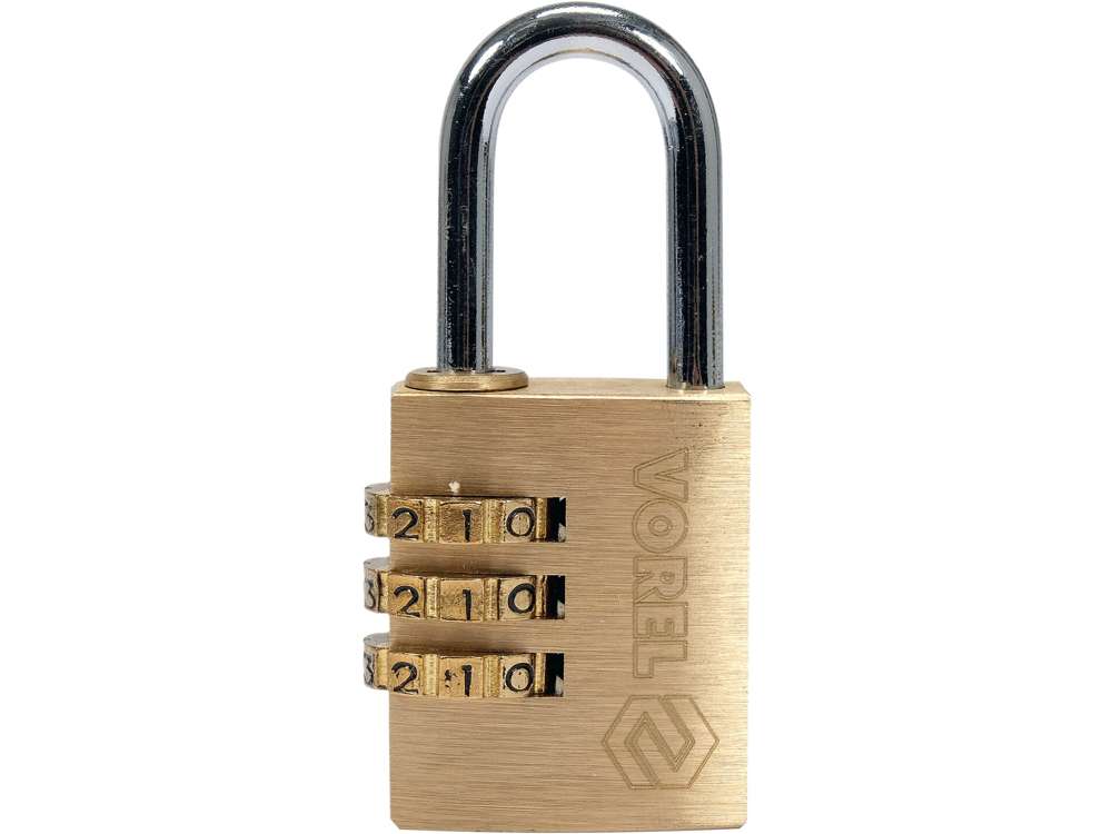 PADLOCK WITH 3-RING COMBINATION LOCK. (77606)