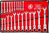 RATCHET COMBINATION WRENCH SET | FLEXIBLE HEADS | 6 - 32 MM | 22 PCS. (30011)