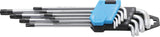 L-TYPE WRENCH SET | EXTRA LONG | T-STAR TAMPERPROOF (FOR TORX) T10 - T50 | 9 PCS. (794)