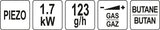 GAS BURNER TORCH HEAD WITH PIEZO (YT-36711)