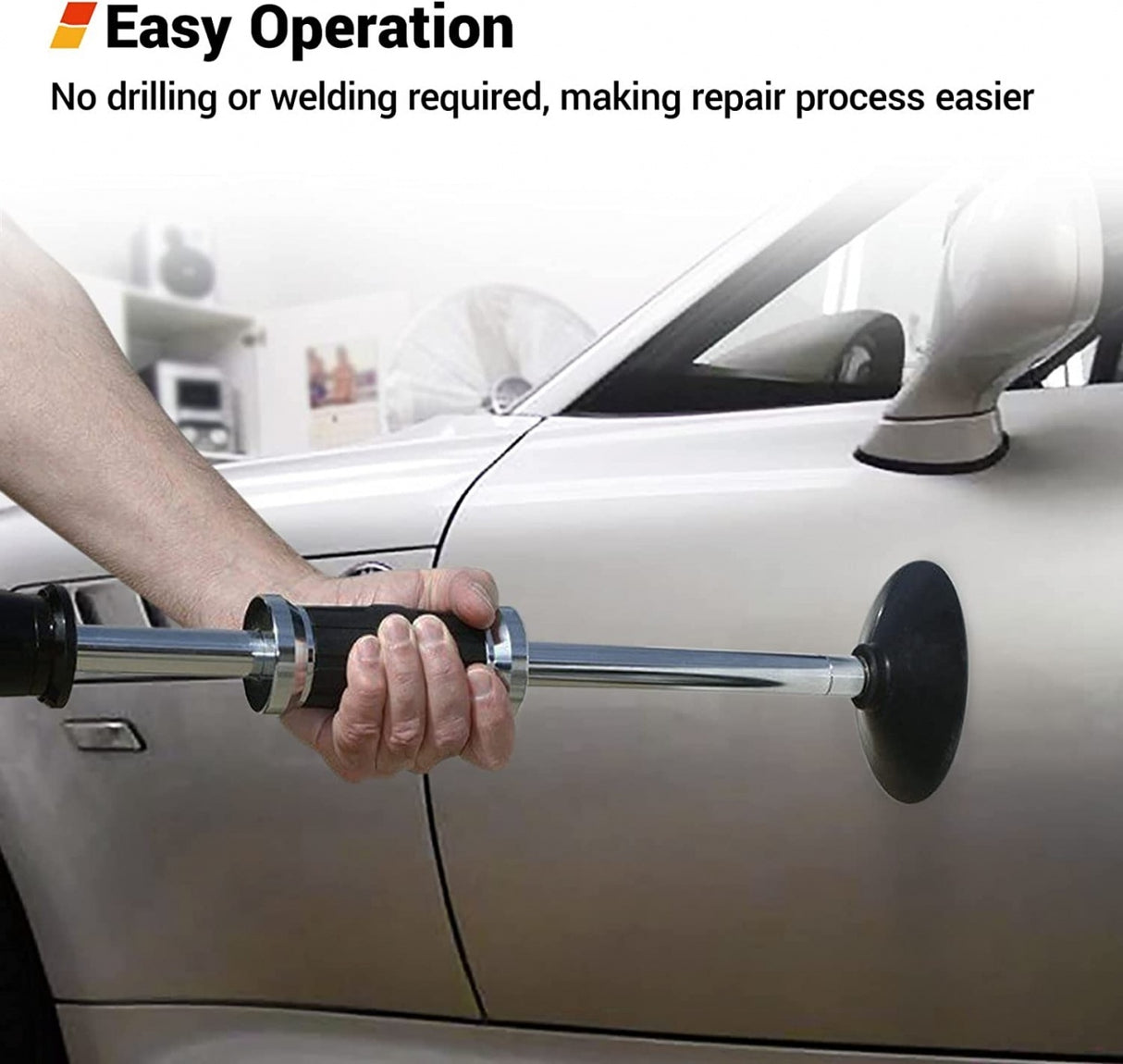 VACUUM SLIDE HAMMER FOR BODY STRAIGHTENING | WITH Φ75, Φ100, Φ125 MM PADS (SK2047)