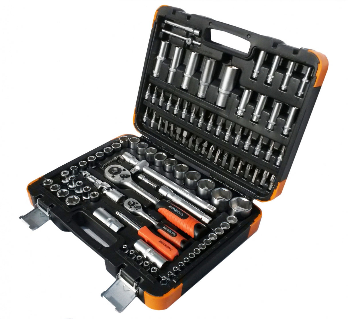 SOCKET AND WRENCH SET 108 PIECES, 1/4" + 1/2" (KR121108C)