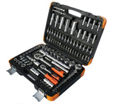 SOCKET AND WRENCH SET 108 PIECES, 1/4" + 1/2" (KR121108C)