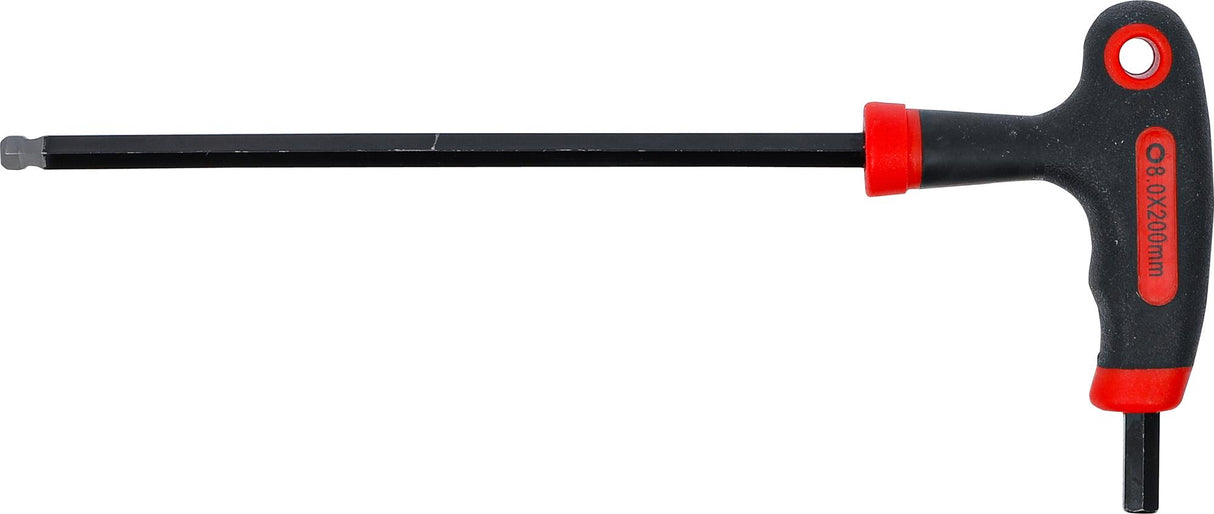 T-HANDLE L-TYPE WRENCH | INTERNAL HEXAGON / INTERNAL HEXAGON WITH BALL HEAD | 8 MM (7882-8)
