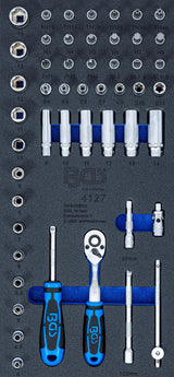 TOOL TRAY 1/3: SOCKET SET | 6.3 MM (1/4 ") | 50 PCS. (4127)