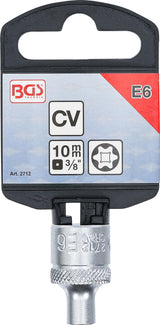 SOCKET, E-TYPE | 10 MM (3/8") DRIVE | E6 (2712)
