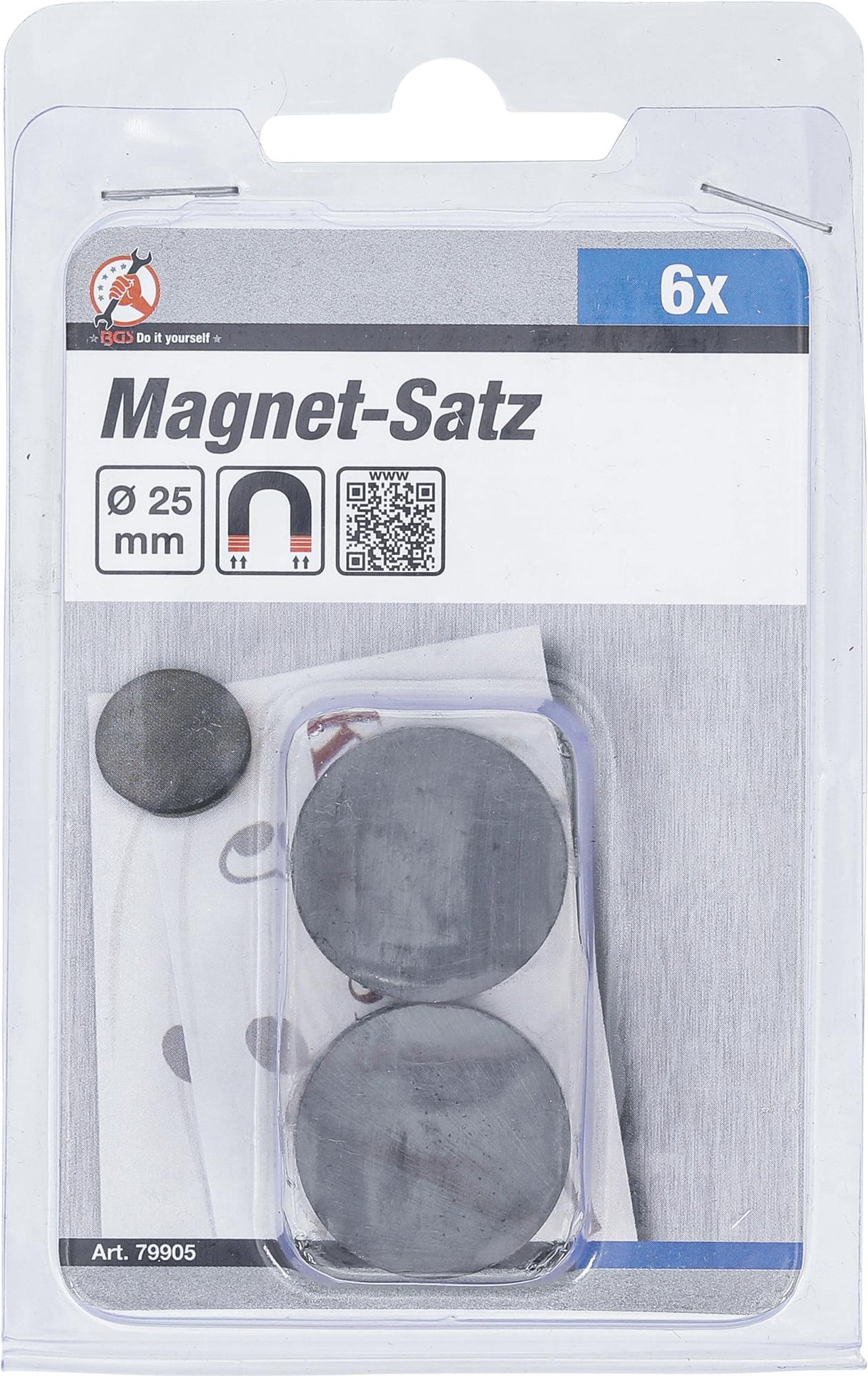 MAGNET SET | CERAMIC | Ø 25 MM | 6 PCS. (79905)
