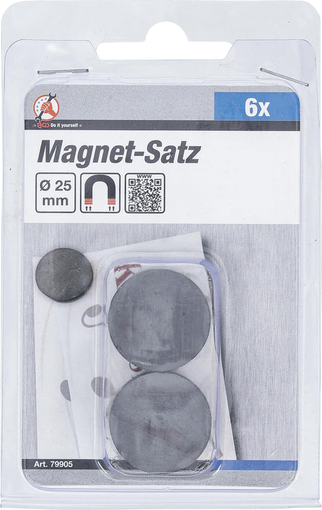 MAGNET SET | CERAMIC | Ø 25 MM | 6 PCS. (79905)
