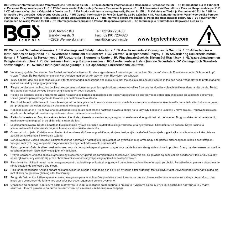 IMPACT SOCKET, HEXAGON | 25 MM (1") DRIVE | 95 MM (5895)