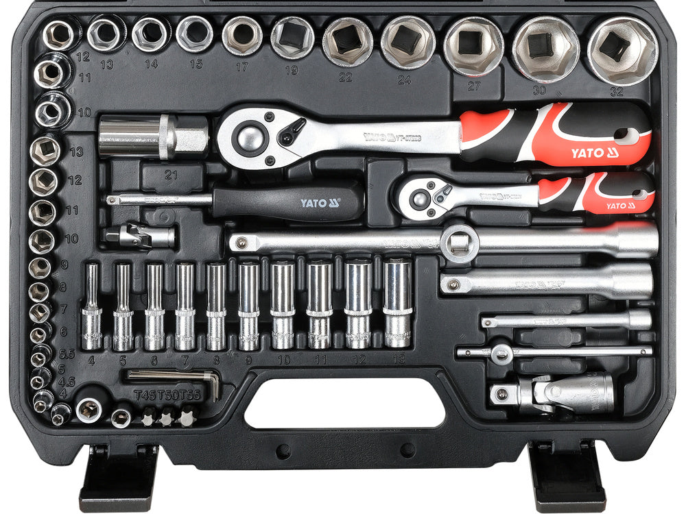 93 PCS DRIVE SOCKETS SET 1/4" 1/2" (YT-38784)