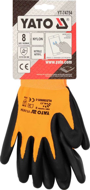 SAFETY GLO. TOUCHSCREEN FING. NITR S. 8 (YT-74754)