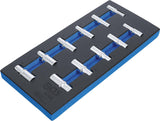 TOOL TRAY 1/3: SOCKETS, HEXAGON | 10 MM (3/8") | 8 - 19 MM | DEEP | 11 PCS. (4058)