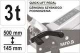 HYDRAULIC FLOOR JACK WITH LIFT PEDAL 3T (YT-17213)