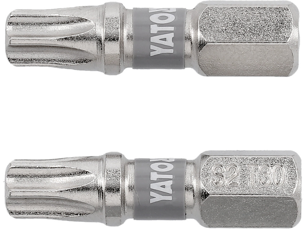 SCREWDRIVER BITS 1/4 25MM T30 2 PCS NI (YT-78015)