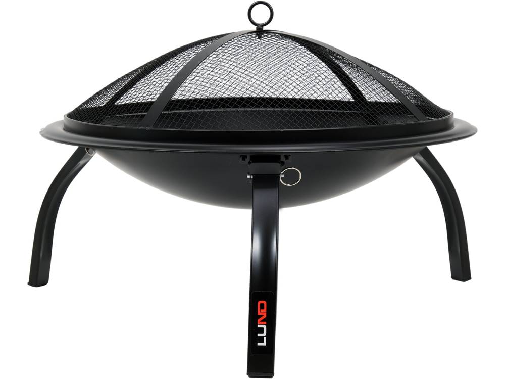 STEEL FIRE PIT WITH FOLDING LEGS 56X39CM (99912)