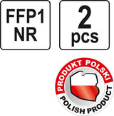 DISPOSABLE DUST MASKS FFP1/K 2PCS (YT-74852)