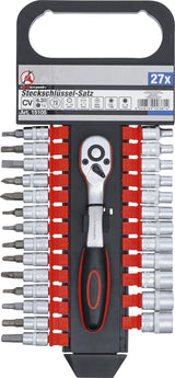 SOCKET SET | 6.3 MM (1/4") DRIVE | 4-13 MM | 27 PCS. (15105)