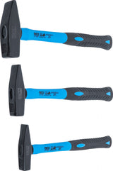 MACHINIST'S HAMMER SET | FIBREGLAS SHAFT | DIN 1041 | 300 / 500 / 800 G | 3 PCS. (3845)