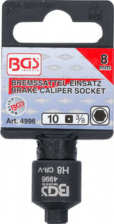BRAKE CALLIPER SOCKET | INTERNAL HEXAGON | EXTRA SHORT | 8 MM (4996)