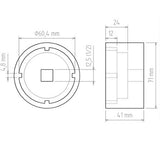 GROOVE NUT SOCKET | INSIDE PINS | FOR FORD TRANSIT WITH AXLE TYPE 34 (5423)