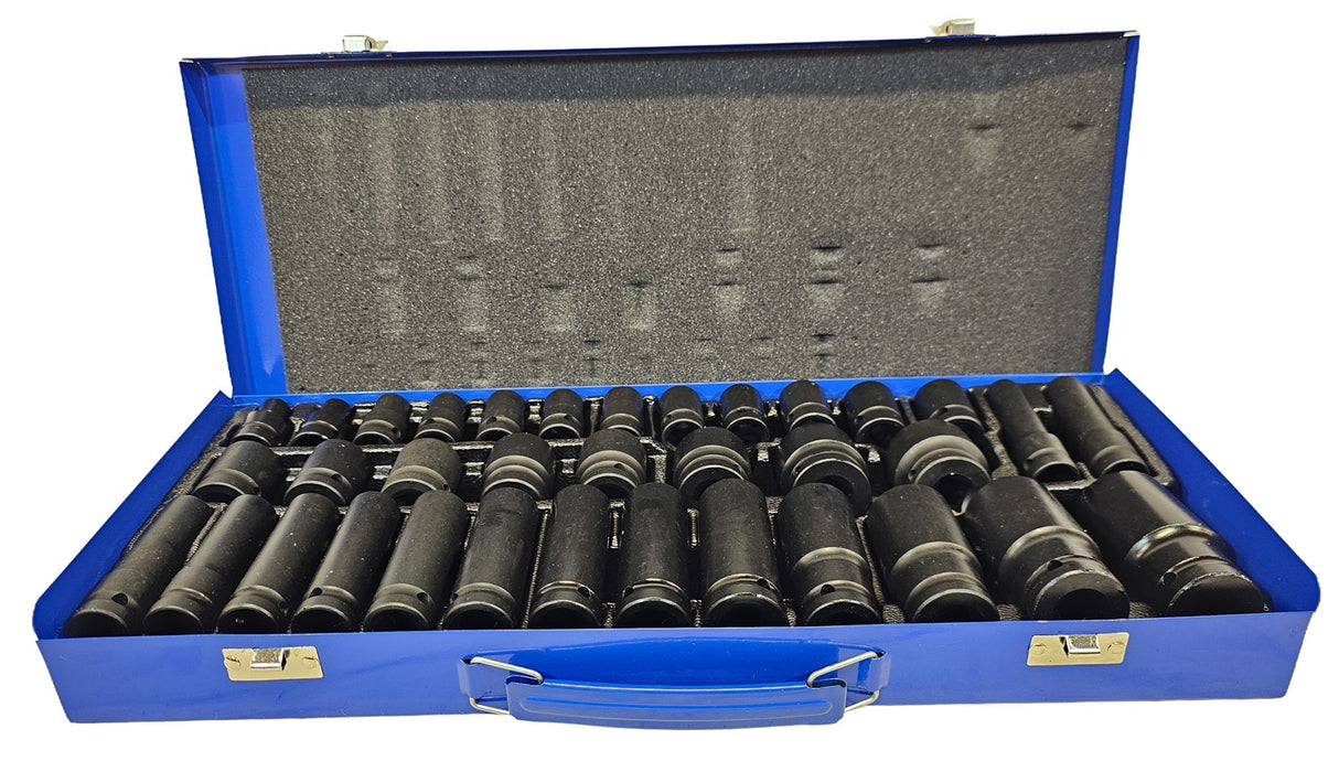SET OF IMPACT SOCKETS LONG AND SHORT | CR-MO | 8 - 32 MM | 35 PCS. (SK12235M)