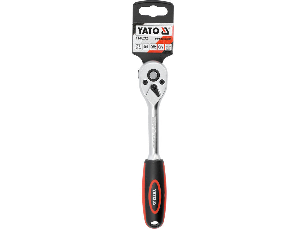STRAIGHT RATCHET HANDLE 3/8" 90T (YT-03242)