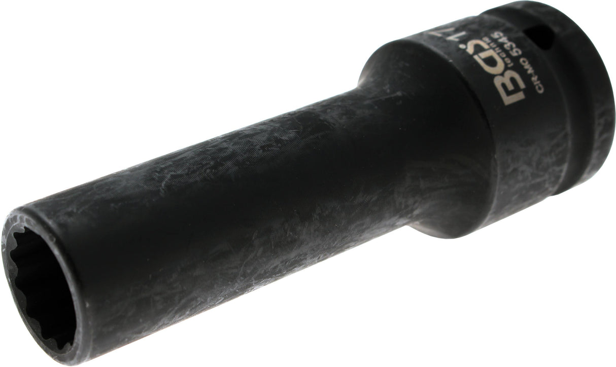 IMPACT SOCKET 12-POINT, DEEP | 20 MM (3/4") DRIVE | 17 MM (5345)