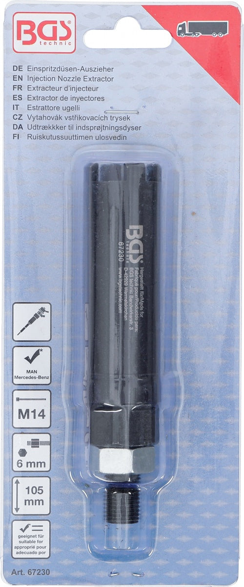 INJECTION NOZZLE EXTRACTOR | FOR MAN, MERCEDES-BENZ | FOUR TEETH (67230)
