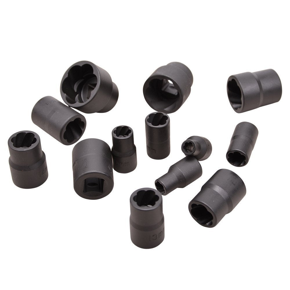 SOCKET SET FOR DAMAGED BOLTS 1/4"+1/2", 13 PCS. "STAHLBERG" (EH2408)