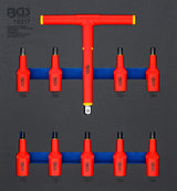 TOOL TRAY 2/3: VDE BIT SOCKET SET | 12.5 MM (1/2") DRIVE | T-STAR (FOR TORX) T20 - T55 | 10 PCS. (70217)